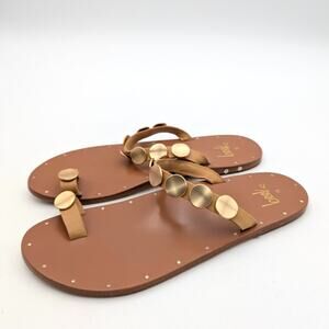 Beek Ruby Slip-On Slide Sandals Open Round Toe Women's Honey Size US9 EU39